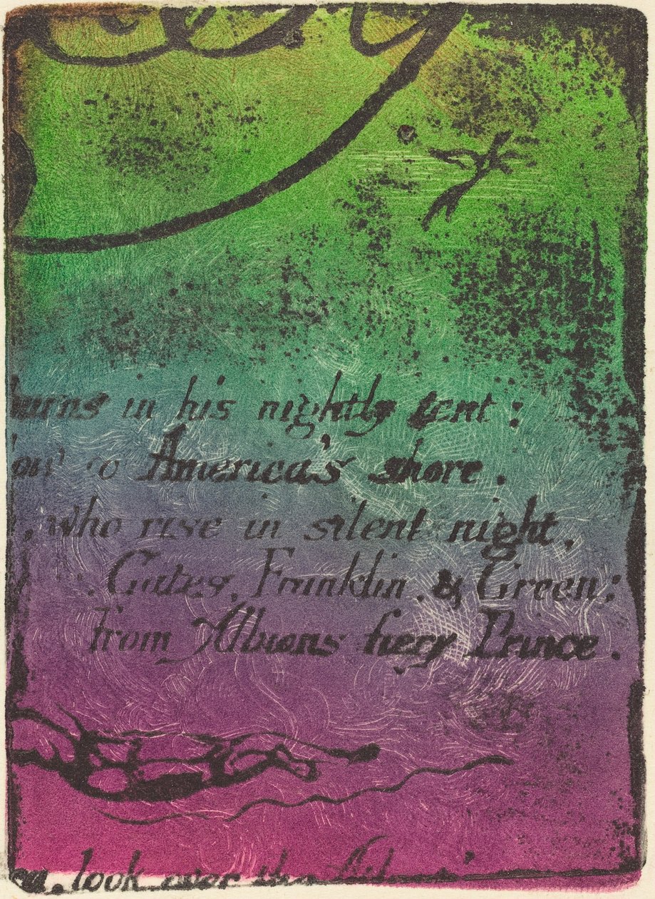 Restrike z fragmentu zrušené desky pro A Prophecy, 1793. od William Blake