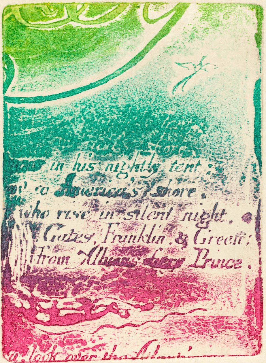 Restrike z fragmentu zrušené desky pro A Prophecy, 1793. od William Blake