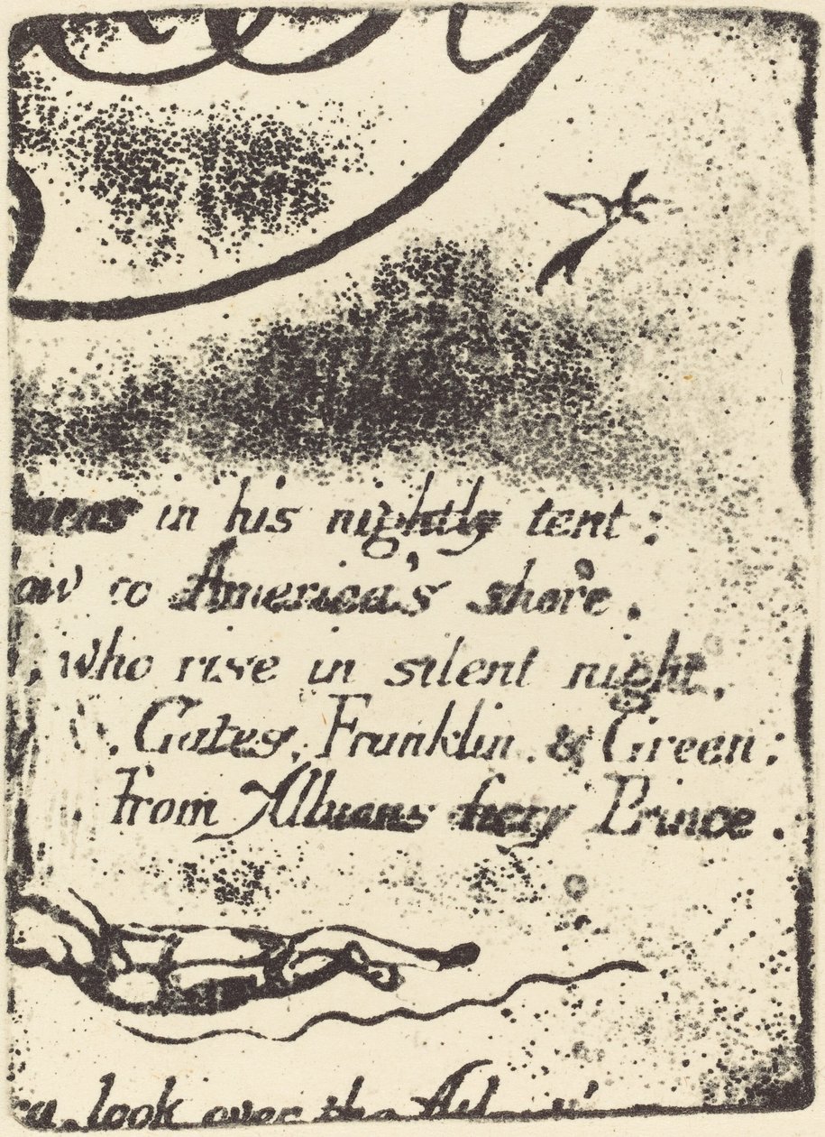 Restrike z fragmentu zrušené desky pro A Prophecy, 1793. od William Blake