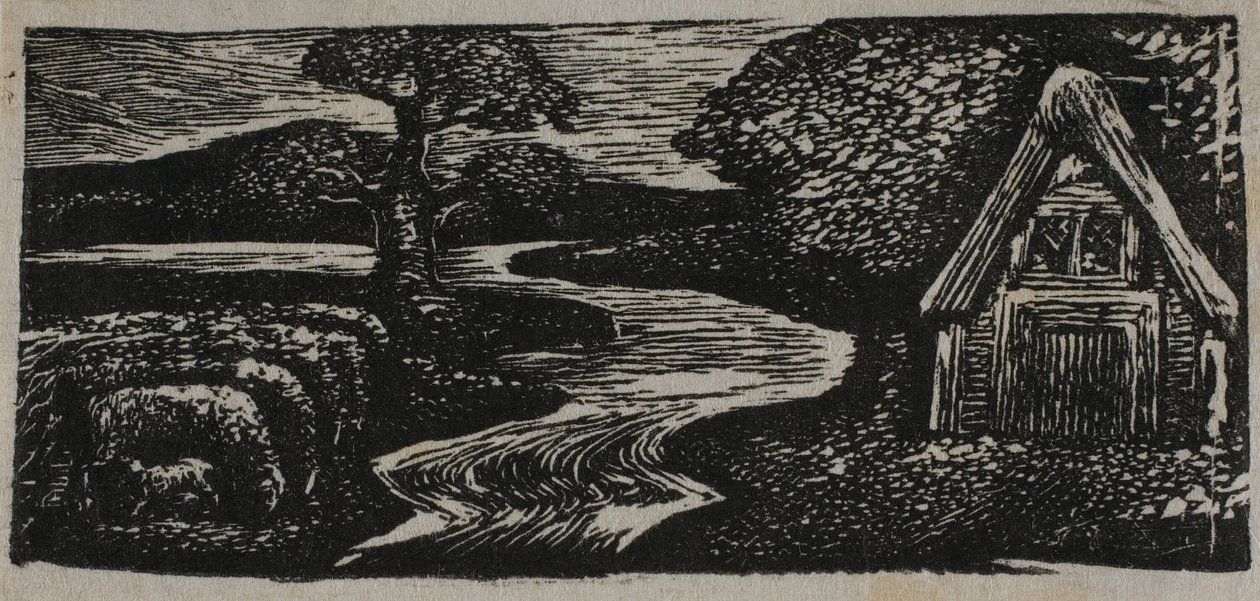 Sabrinina stříbřitá povodeň, z Vergiliových pastorálů od William Blake