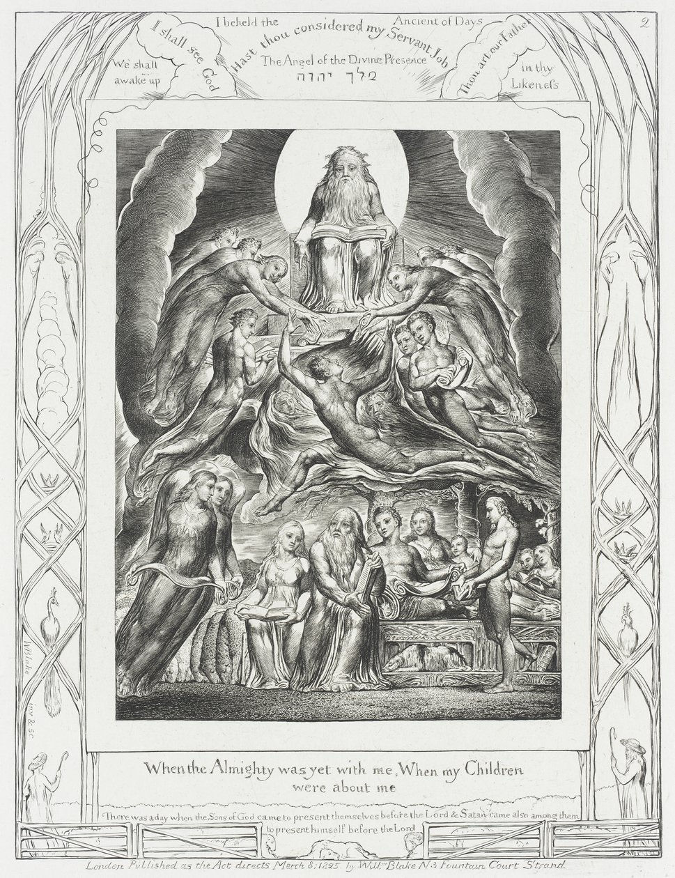 Satan se objevuje před Bohem od William Blake