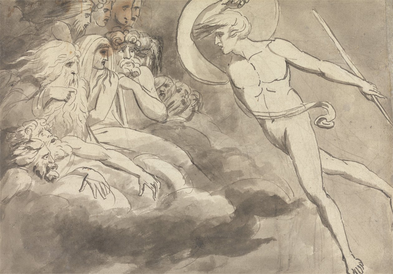 Satan přichází k dvoru Chaosu od William Blake