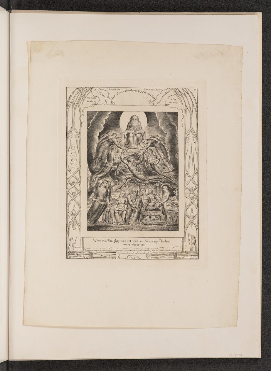 Satan před Božím trůnem od William Blake