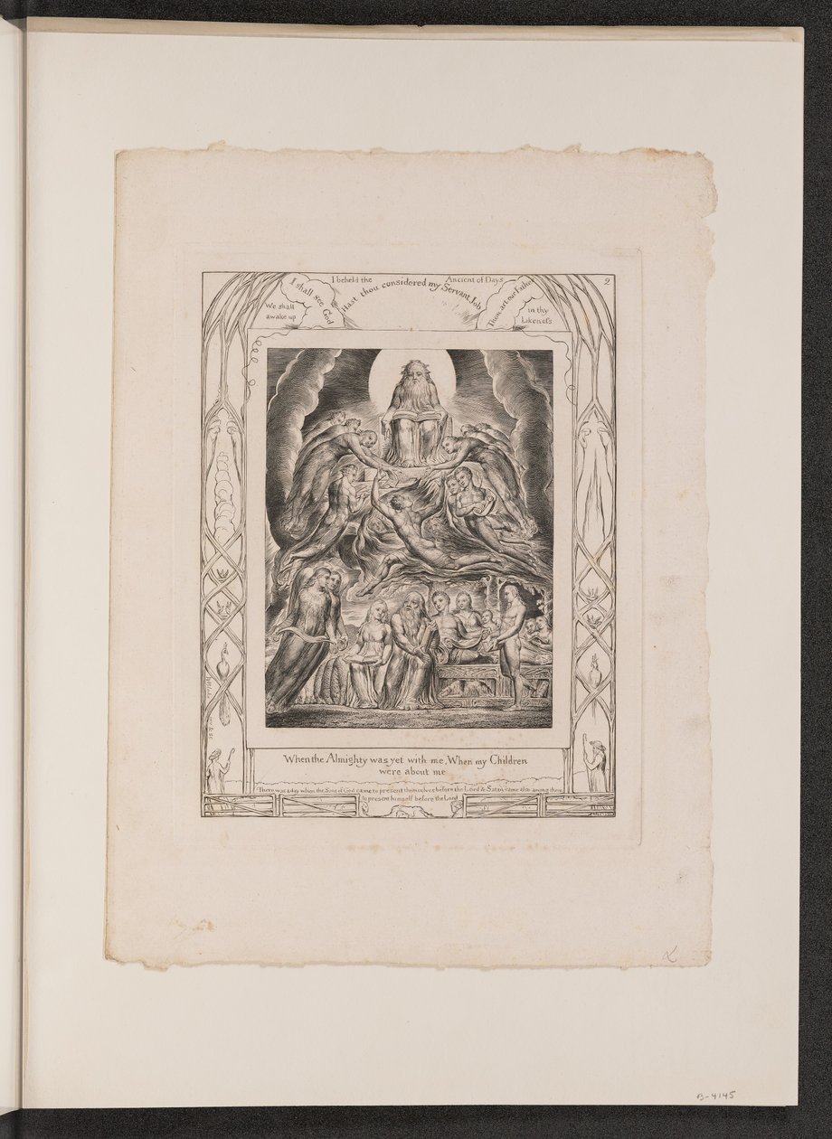Satan před Božím trůnem od William Blake