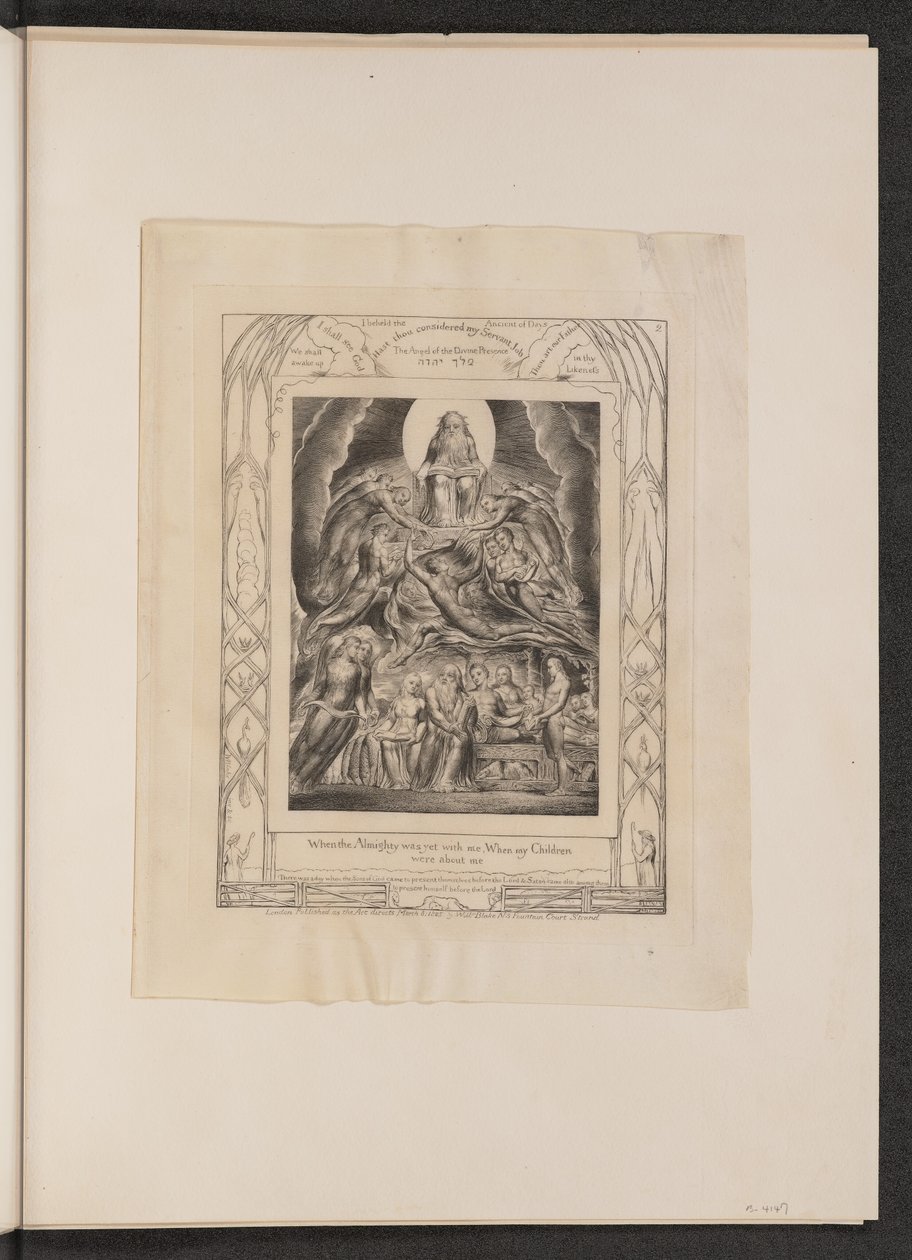 Satan před Božím trůnem, 1825. od William Blake