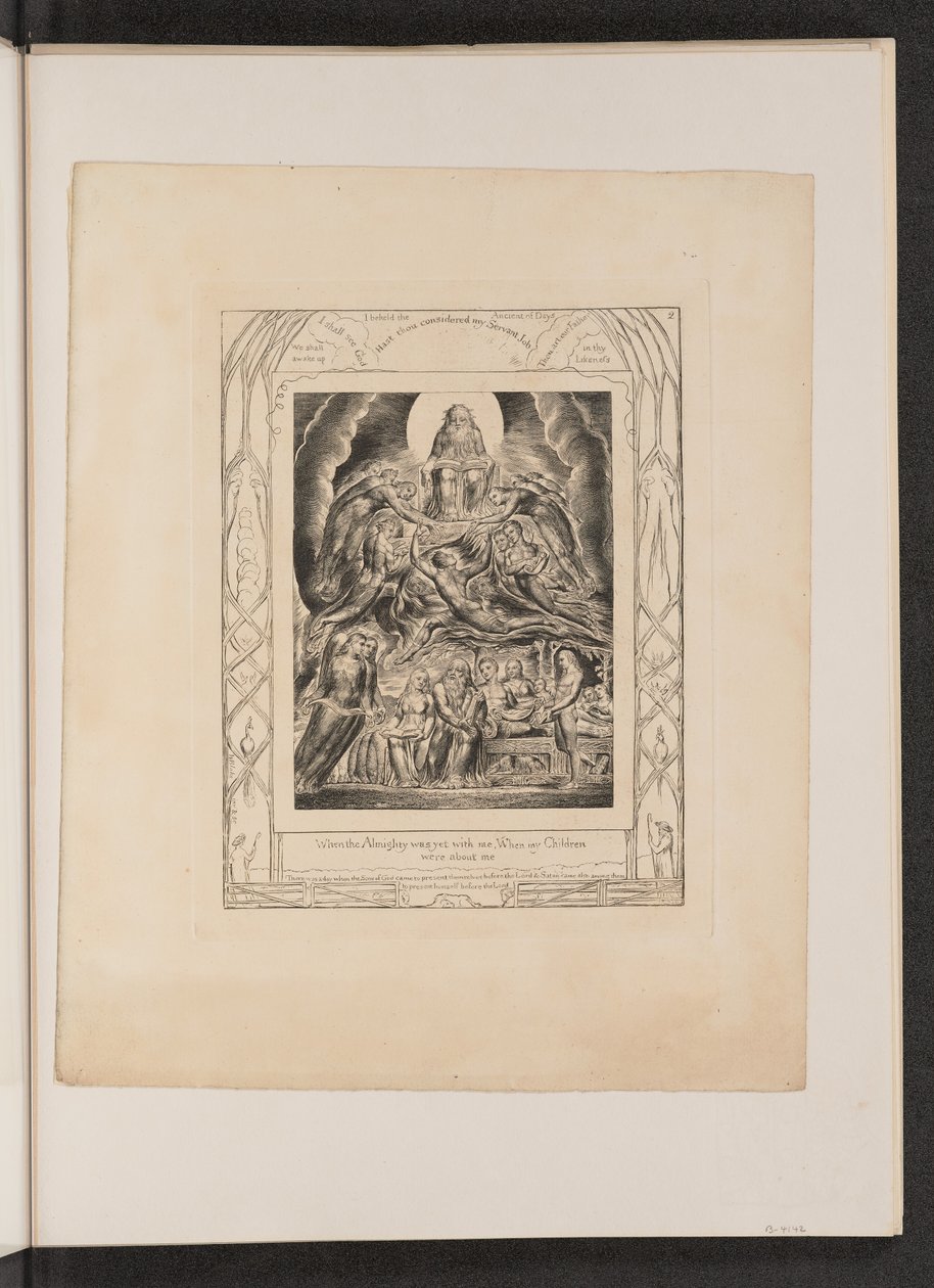 Satan před Božím trůnem, 1825. od William Blake