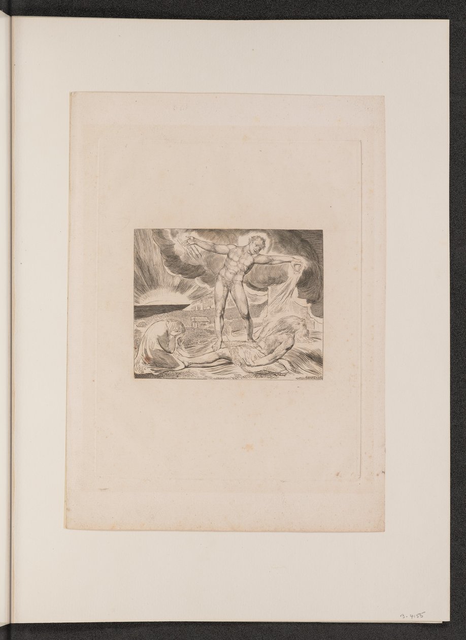 Satan Smiting Job with Boils, 1825. od William Blake