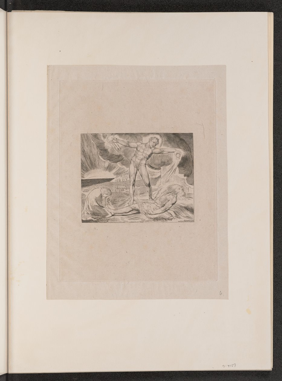Satan Smiting Job with Boils, 1825. od William Blake