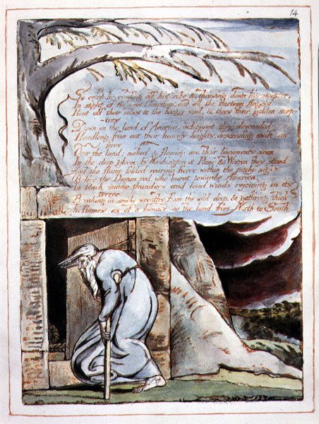 "So Cred He", deska 12 z "America, a Prophecy" od William Blake