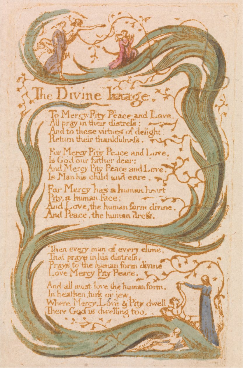 Songs of Innocence, Plate 12, The Divine Image (Bentley 18) od William Blake