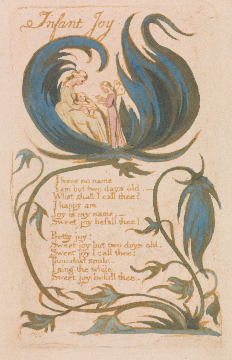 Songs of Innocence, Plate 14, %22 Infant Joy %22 (Bentley 25) od William Blake