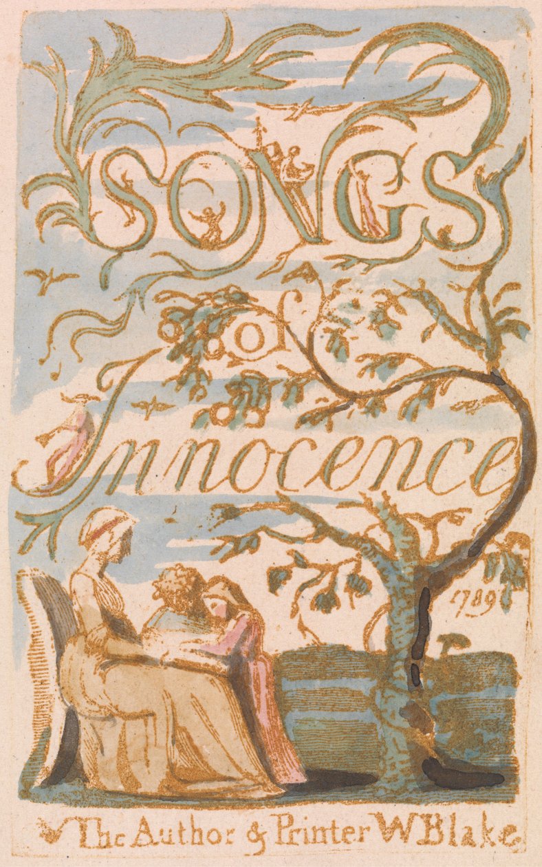 Lieder der Unschuld, Titelseite (Platte 2) od William Blake