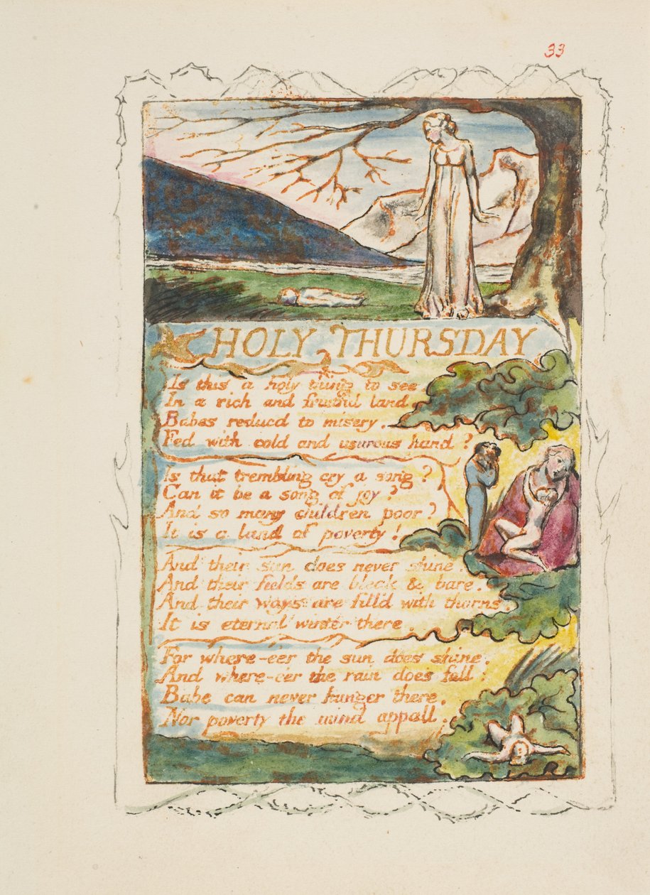 Písně nevinnosti a zkušenosti: Zelený čtvrtek, ca. 1825. od William Blake