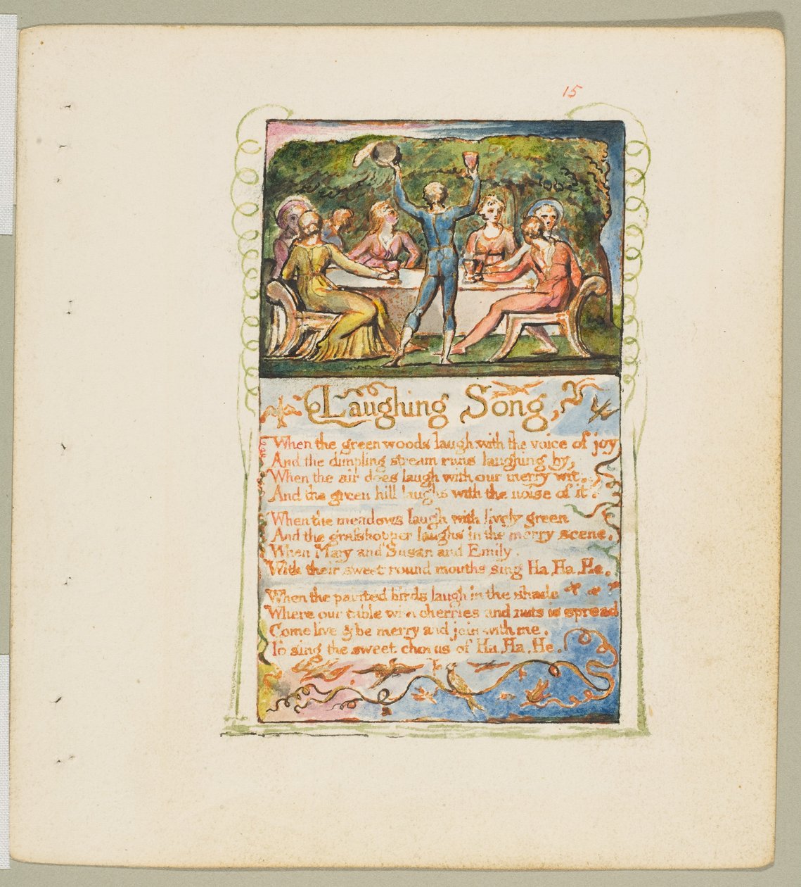 Songs of Innocence and of Experience: Laughing Song, ca. 1825. od William Blake