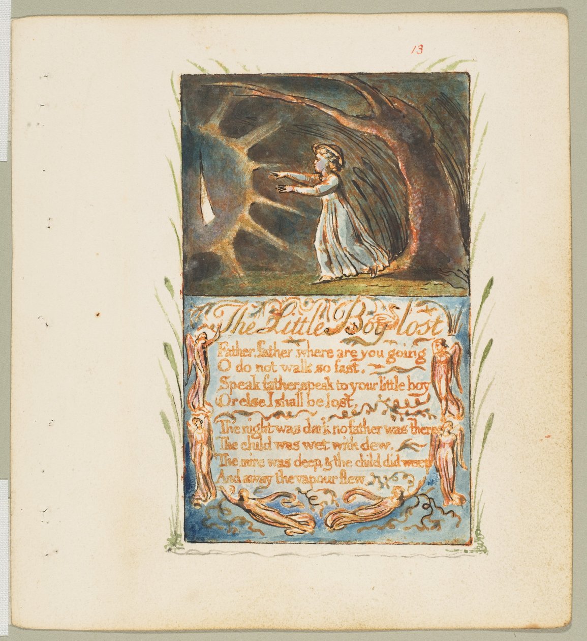 Songs of Innocence and of Experience: Little Boy Lost, ca. 1825. od William Blake