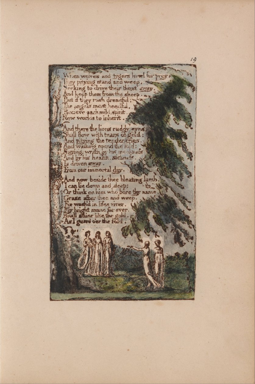 Songs of Innocence and of Experience, Plate 19, Night (Bentley 21) od William Blake