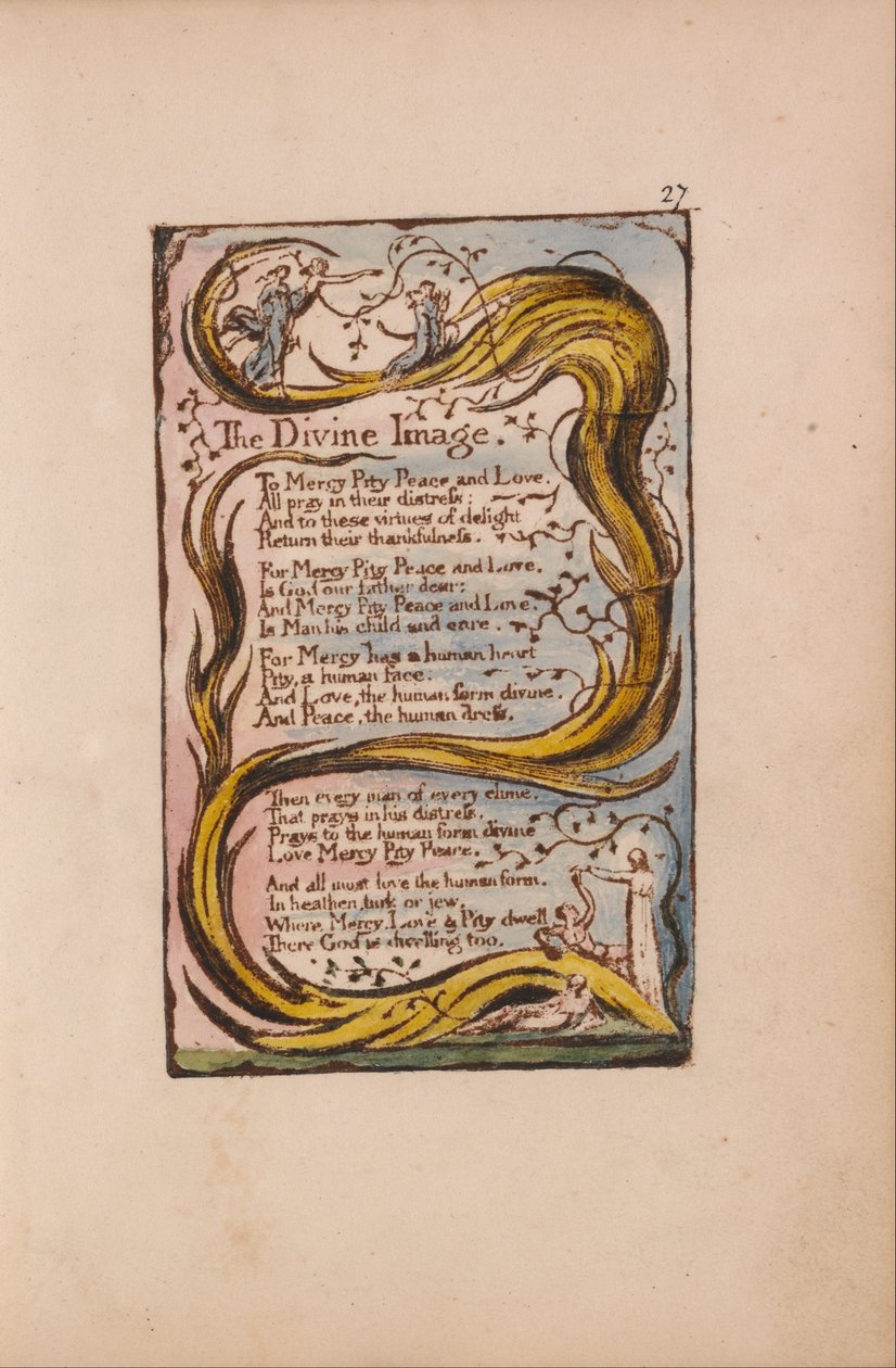 Písně nevinnosti a zkušeností, talíř 27, Božský obraz (Bentley 18) od William Blake