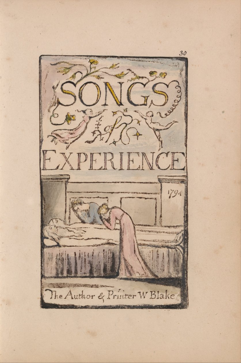 Songs of Innocence and of Experience, Plate 30, Experience Title Page (Bentley 29) od William Blake