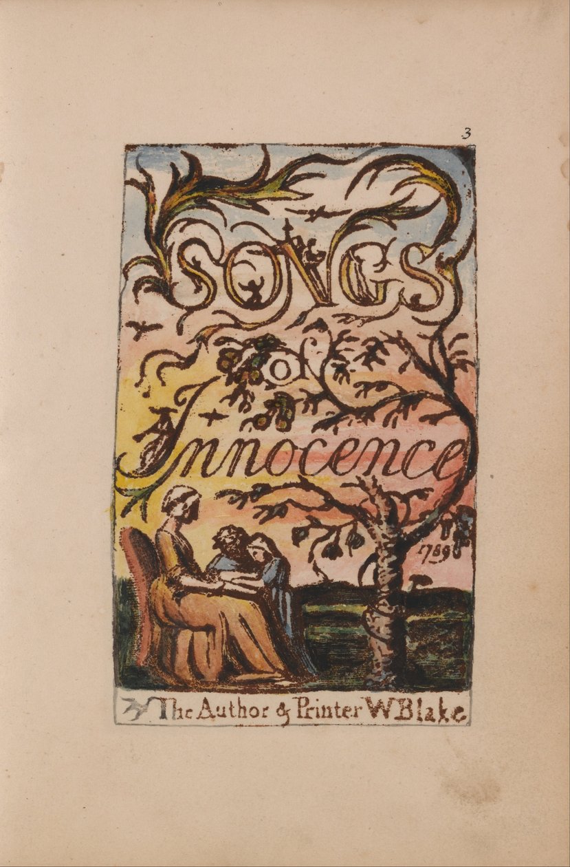 Songs of Innocence and of Experience, Plate 3, Innocence Title Page (Bentley 3) od William Blake