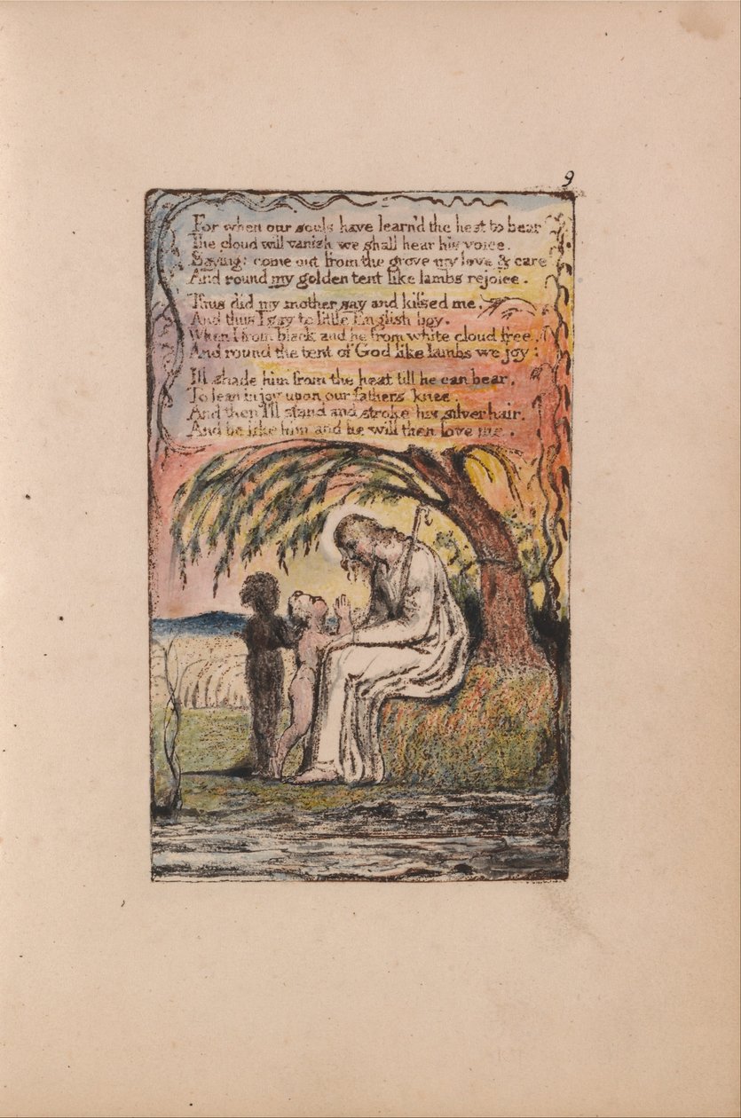 Songs of Innocence and of Experience, Plate 9, The Little Black Boy (Bentley 10) od William Blake