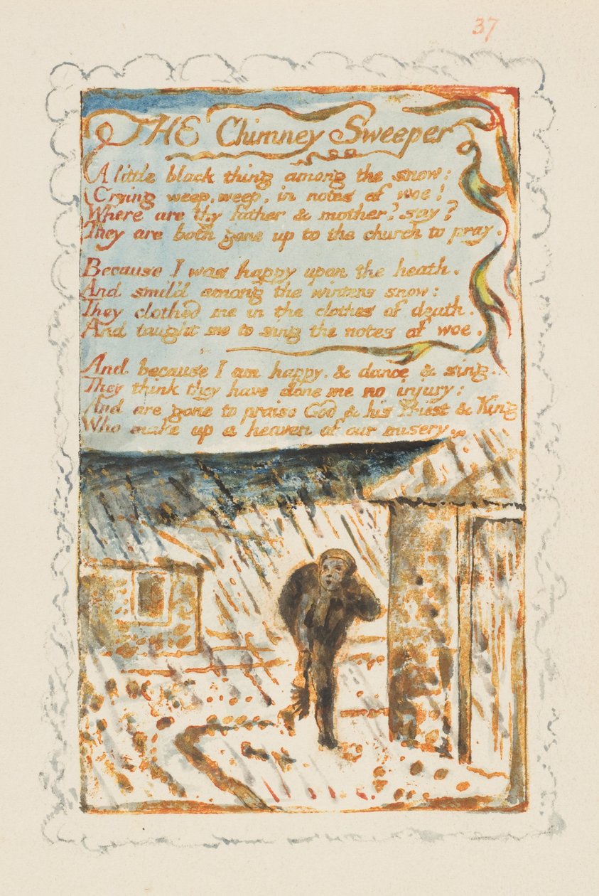 Písně nevinnosti a zkušenosti: Kominík, ca. 1825. od William Blake