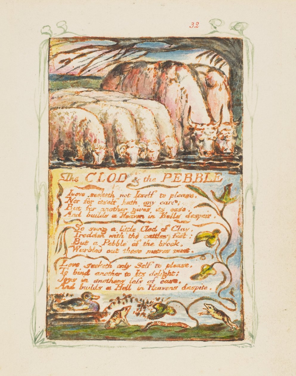 Songs of Innocence and of Experience: The Clod and the Pebble, ca. 1825. od William Blake