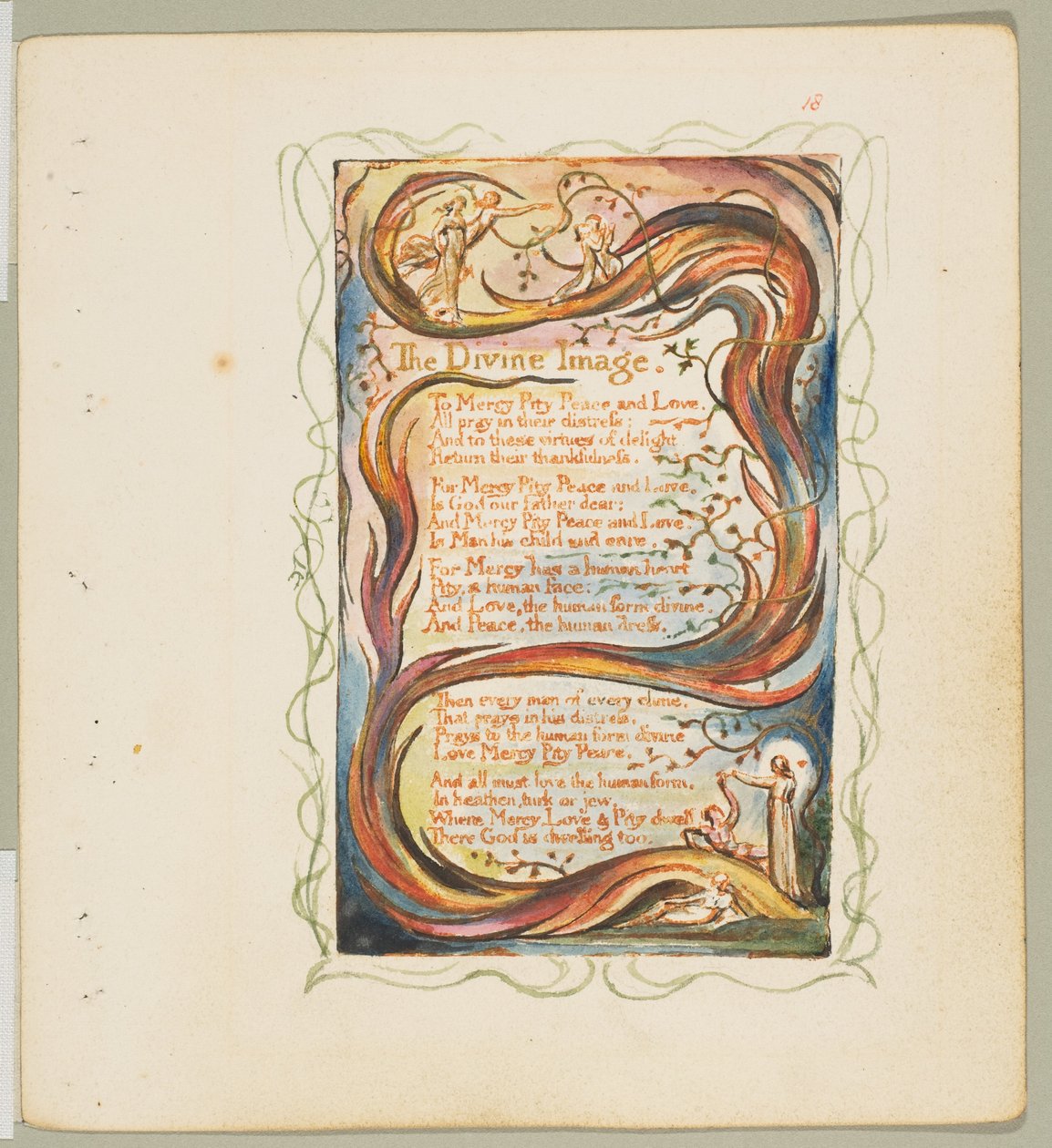Songs of Innocence and of Experience: The Divine Image, ca. 1825. od William Blake