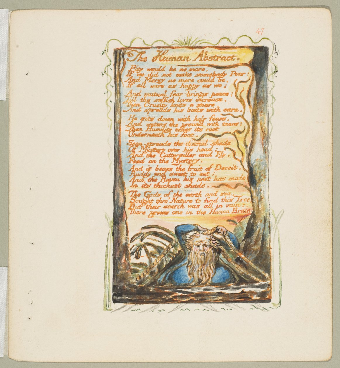 Songs of Innocence and of Experience: The Human Abstract, ca. 1825. od William Blake