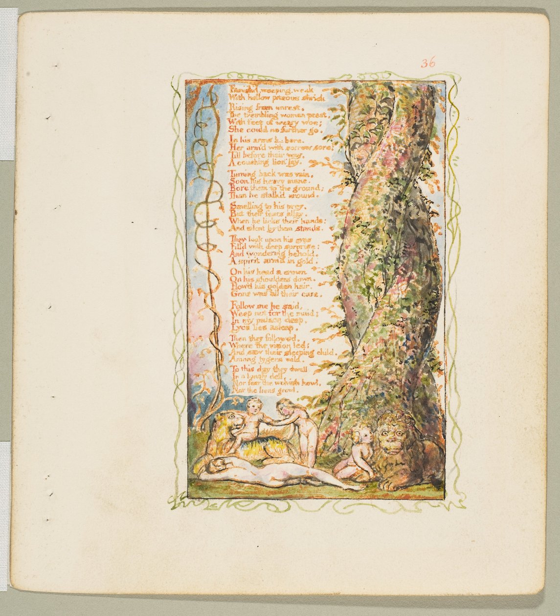 Songs of Innocence and of Experience: The Little Girl Found druhá deska, ca. 1825. od William Blake