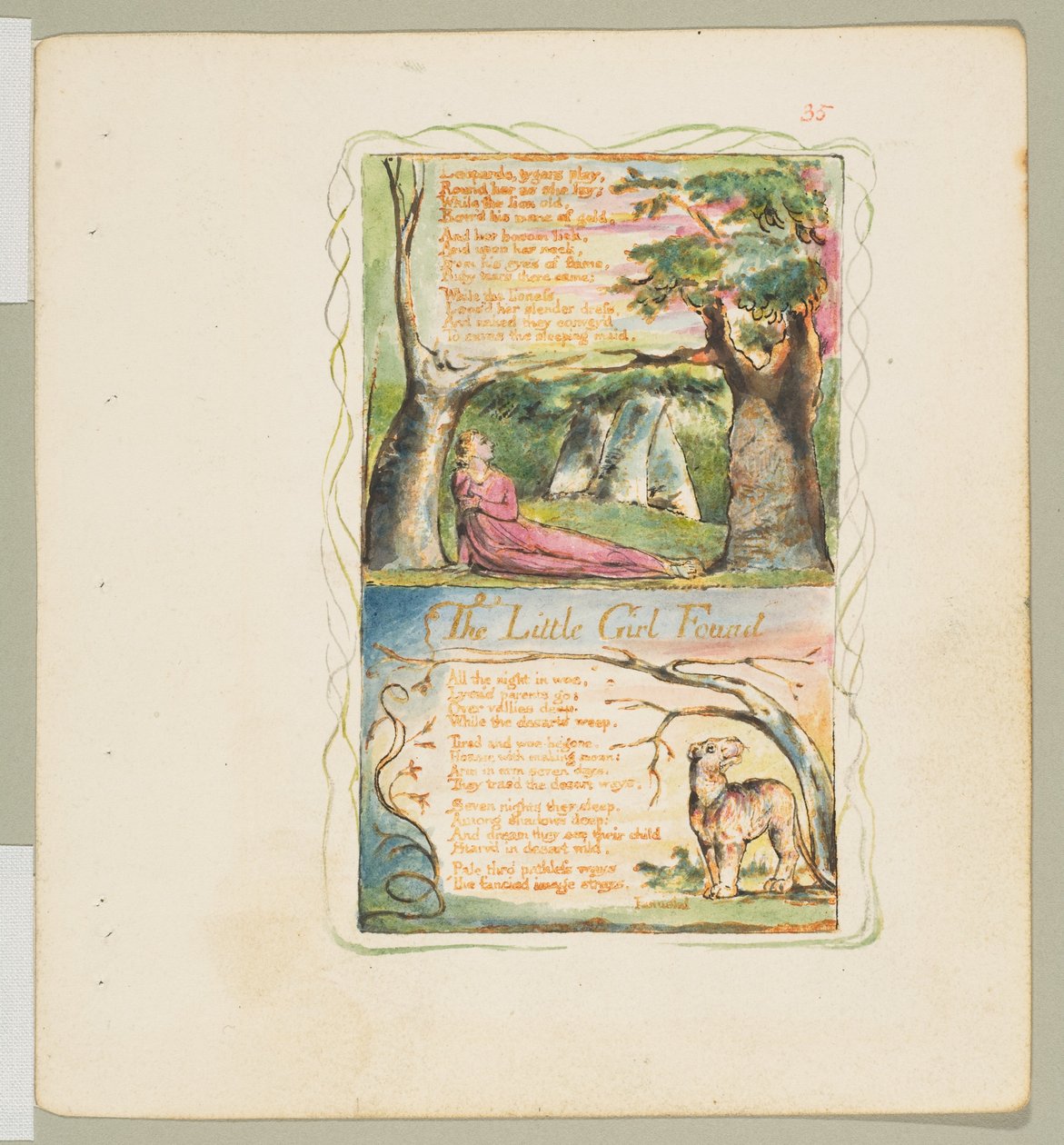Songs of Innocence and of Experience: The Little Girl Lost The Little Girl Found, ca. 1825. od William Blake