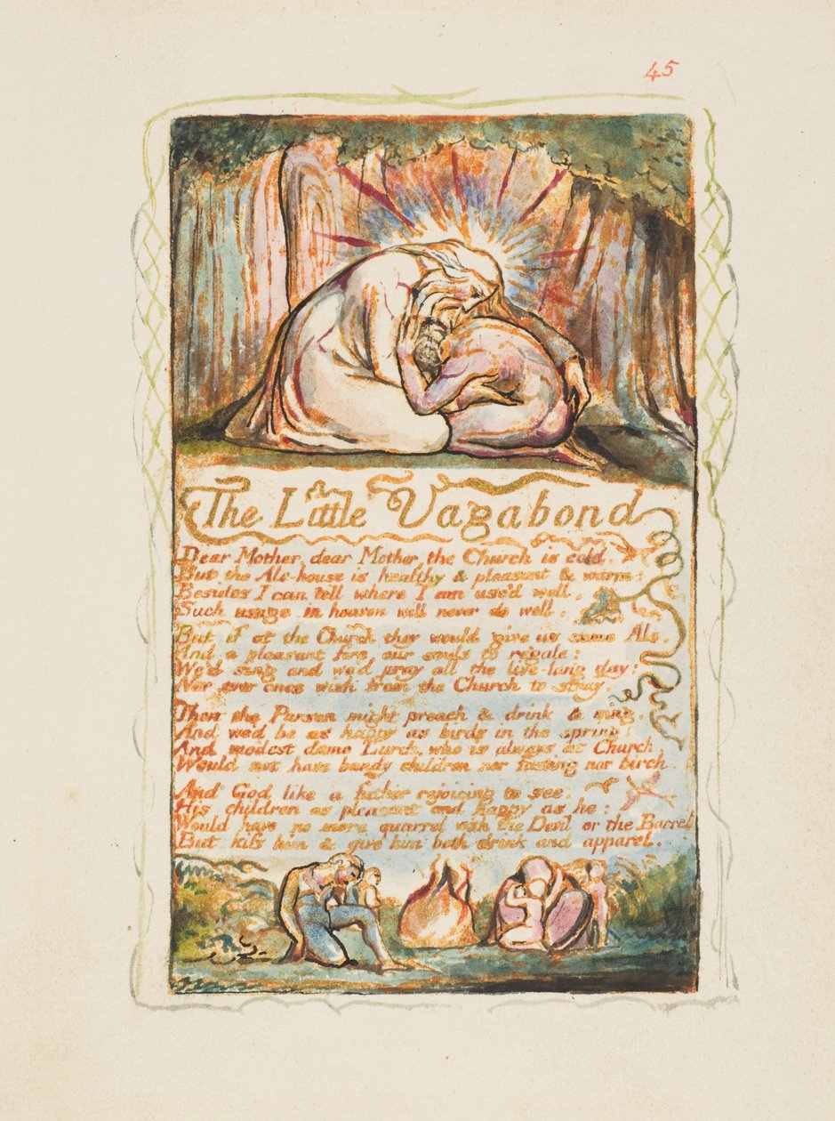 Songs of Innocence and of Experience: The Little Vagabond, ca. 1825. od William Blake