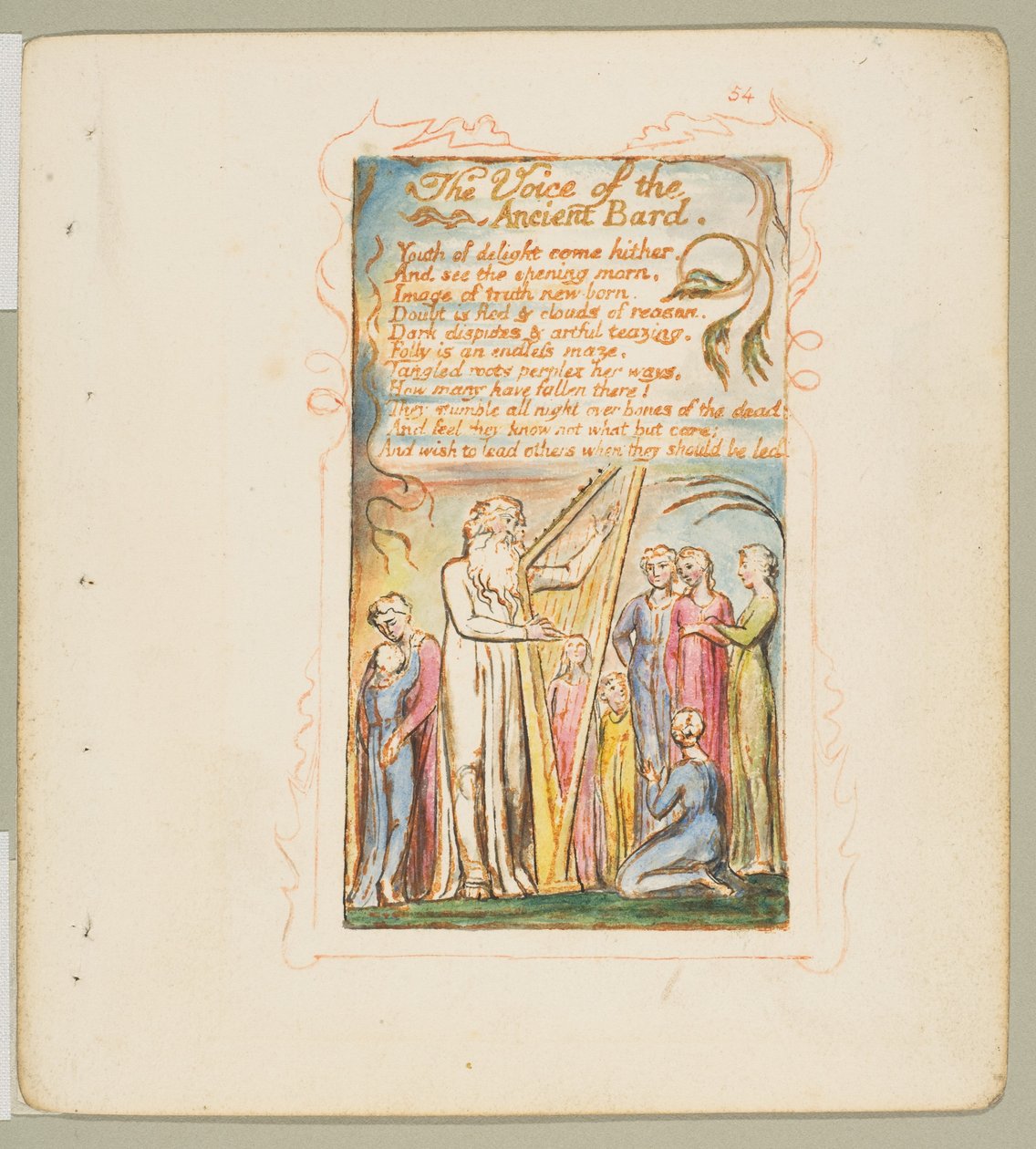 Songs of Innocence and of Experience: Voice of the Ancient Bard, ca. 1825. od William Blake