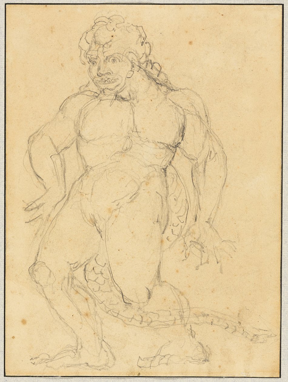 Studie postavy Agnella Brunelleschiho od William Blake