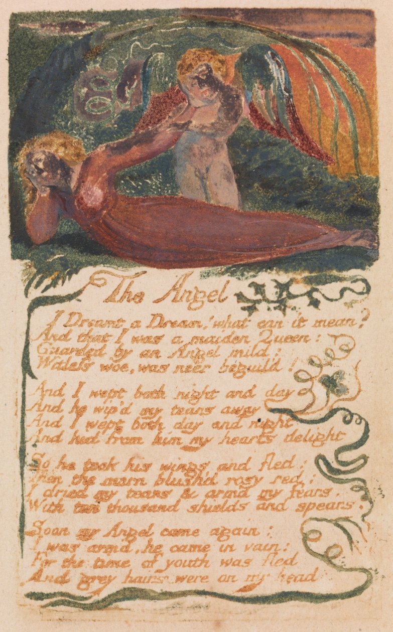 Songs of Innocence and of Experience, Plate 40, "The Angel" (Bentley 41) od William Blake