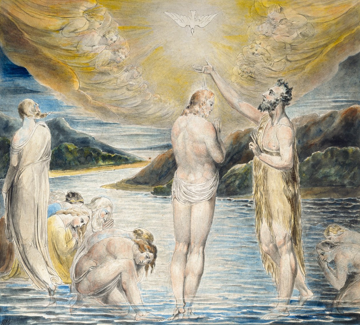 Křest Krista, c1803 od William Blake