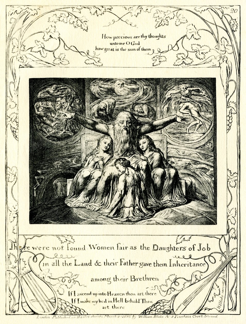 Kniha Job 42:15 ilustrovaná Williamem Blakem od William Blake