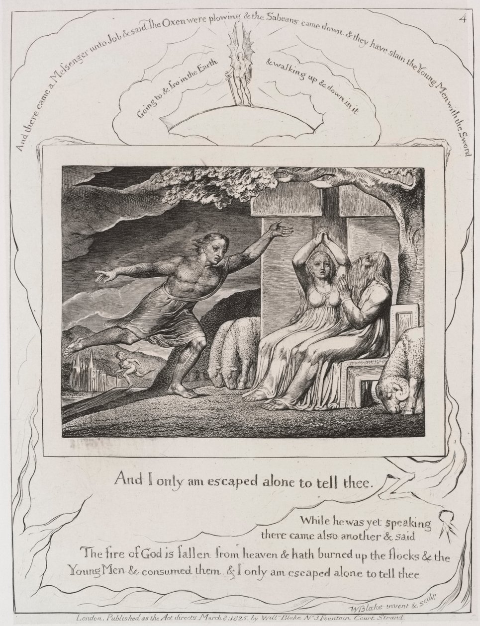 Kniha Job: Pl. 4 a utekl jsem jen sám, abych ti to řekl od William Blake