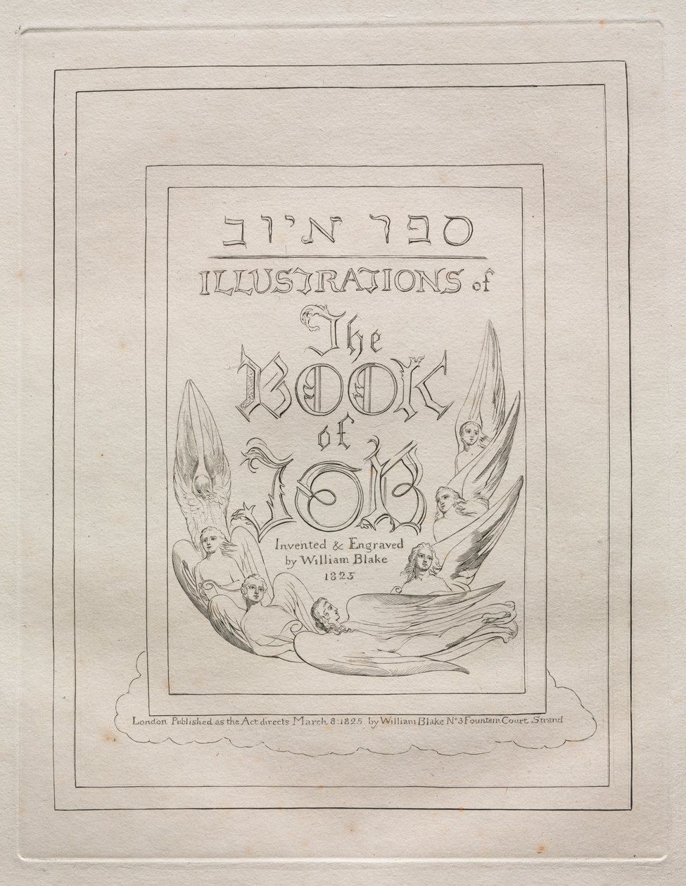 Kniha práce: titulní strana od William Blake