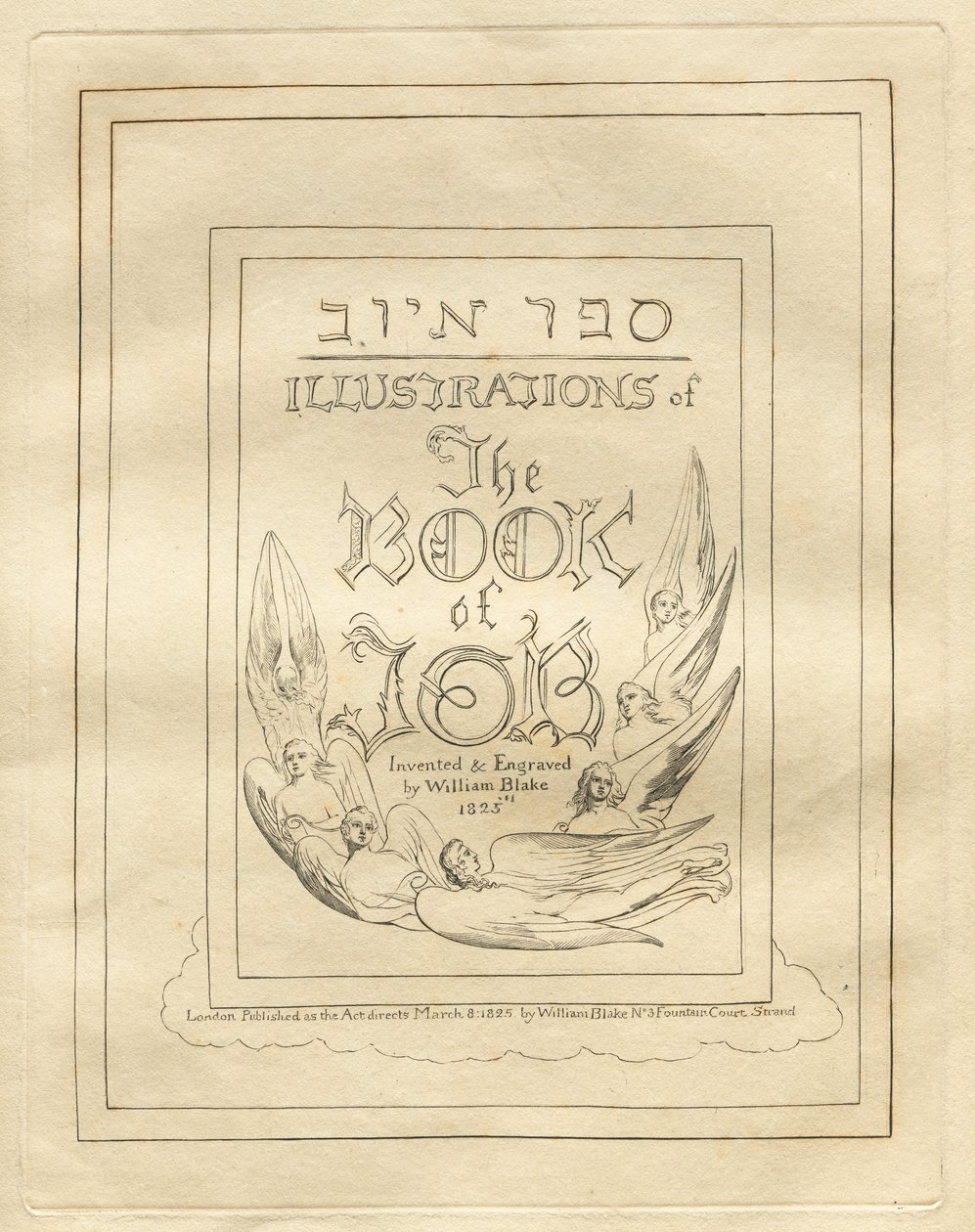 Kniha práce: titulní strana od William Blake
