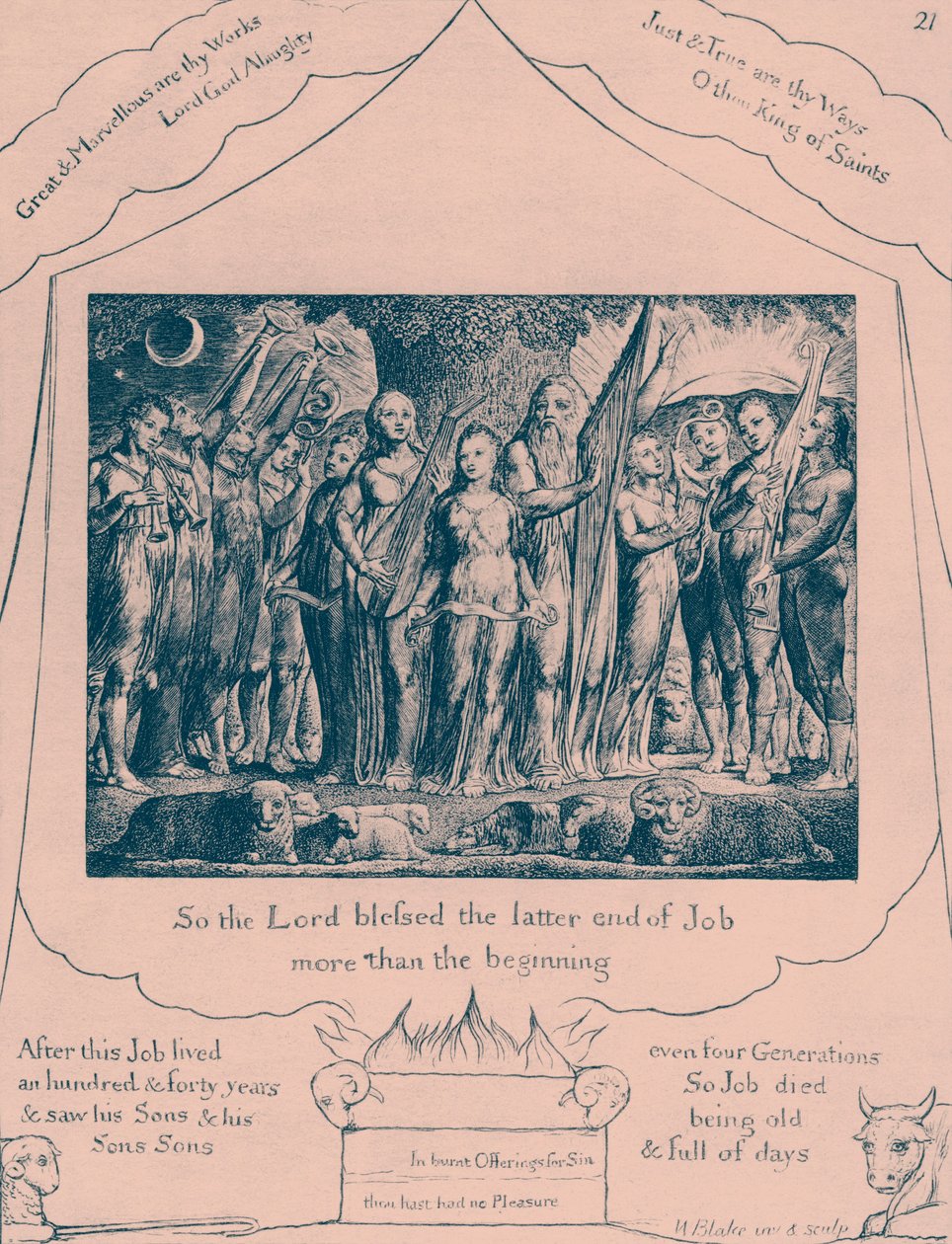 Ilustrace The Book of Job od Williama Blakea od William Blake