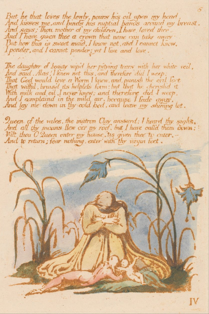 Kniha Thel, talíř 7, ale ten, kdo miluje pokorné. . . . od William Blake
