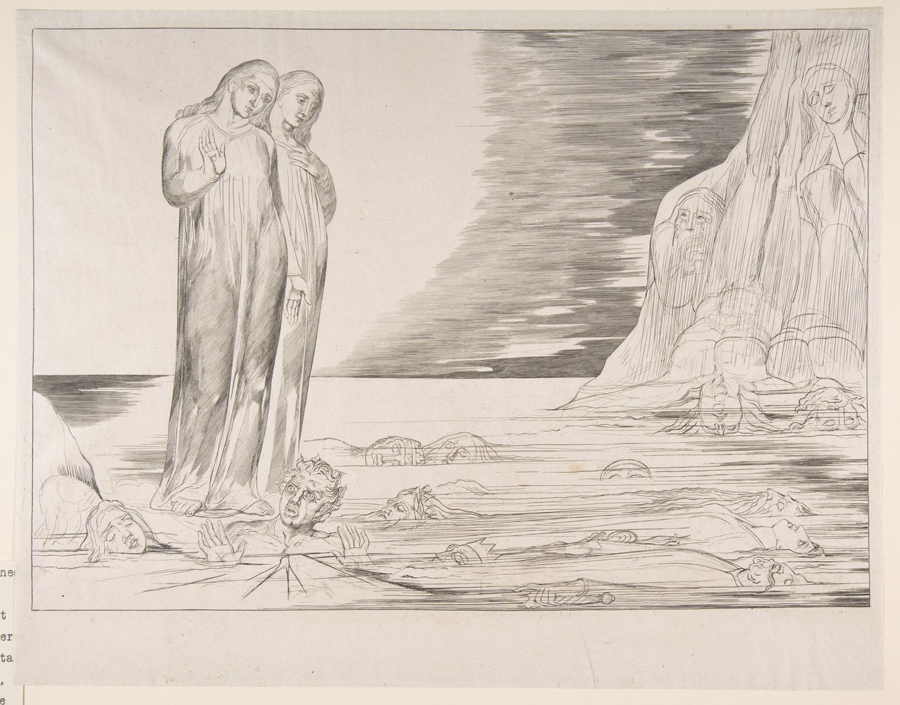 The Circle of Traitors: Dantes Foot Striking Bocca degli Abbate, od Dantes Infe ..., ca. 1825-27. od William Blake