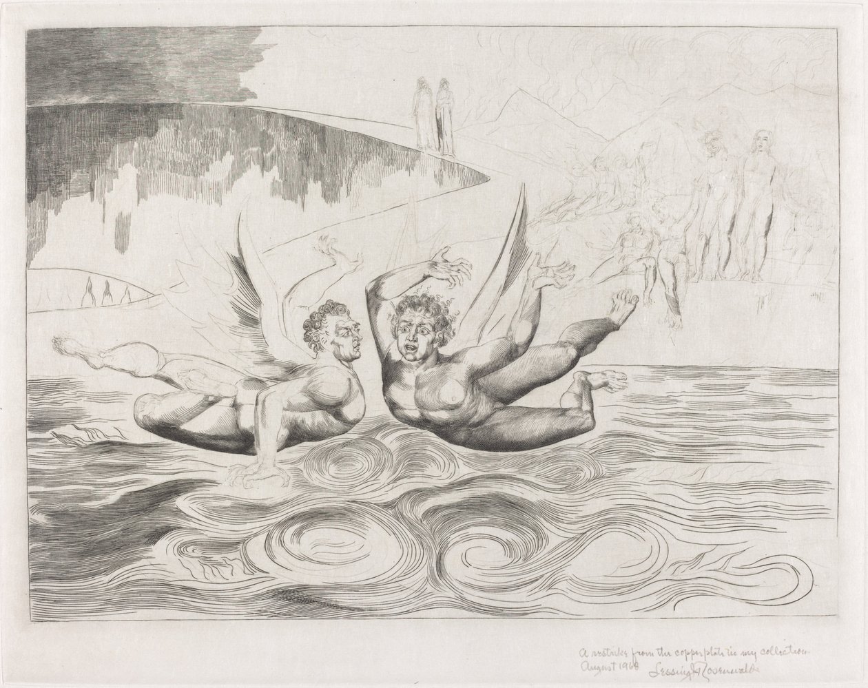 Kruh zkorumpovaných úředníků; ďáblové, kteří se navzájem obtěžují od William Blake