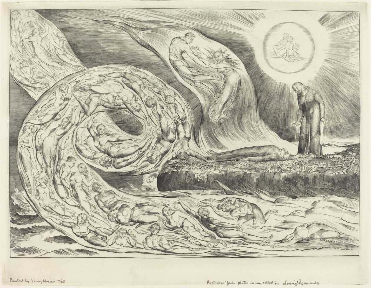 Kruh chtivých: Paolo a Francesca od William Blake