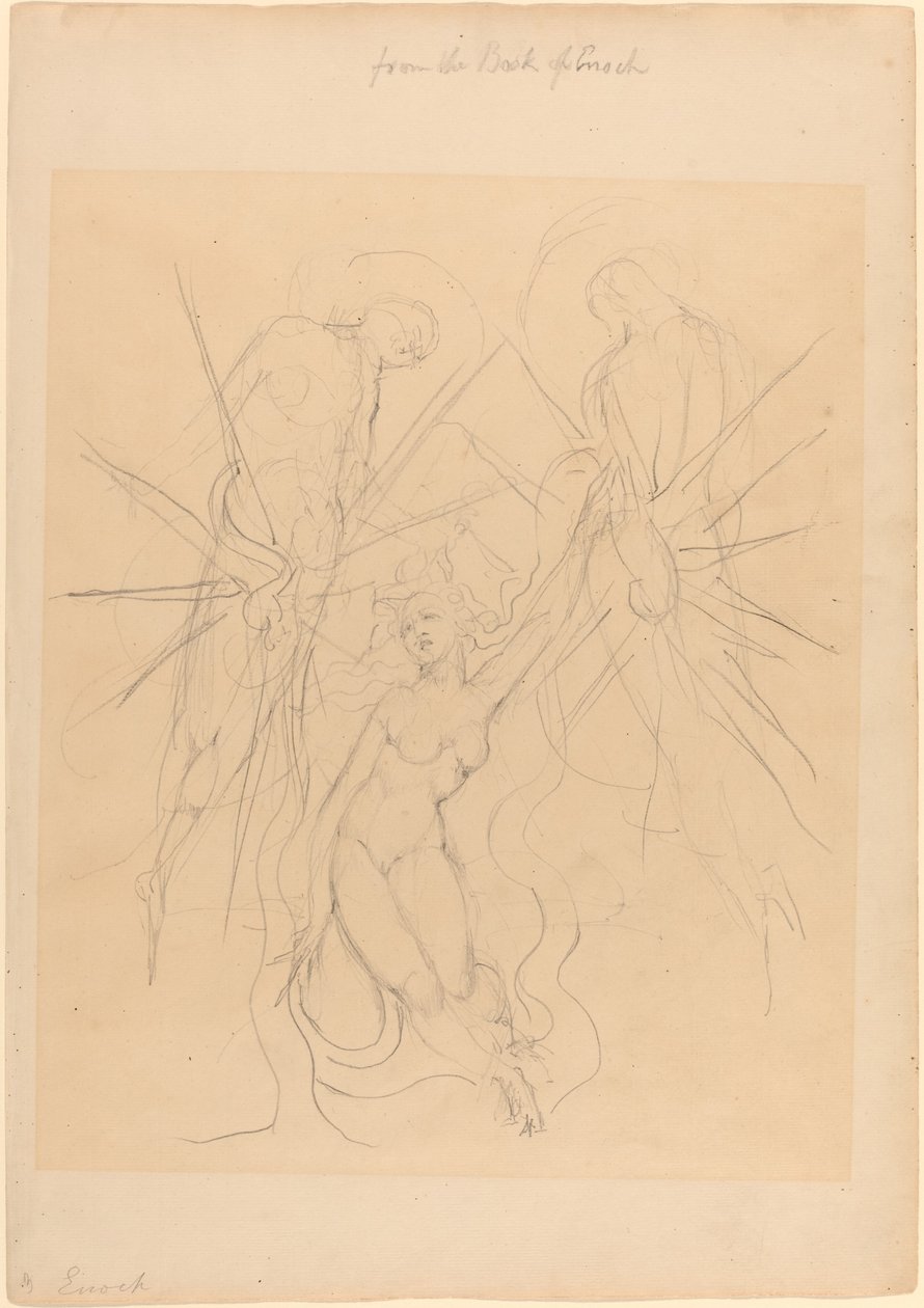 Sestup andělů k jedné z lidských dcer od William Blake