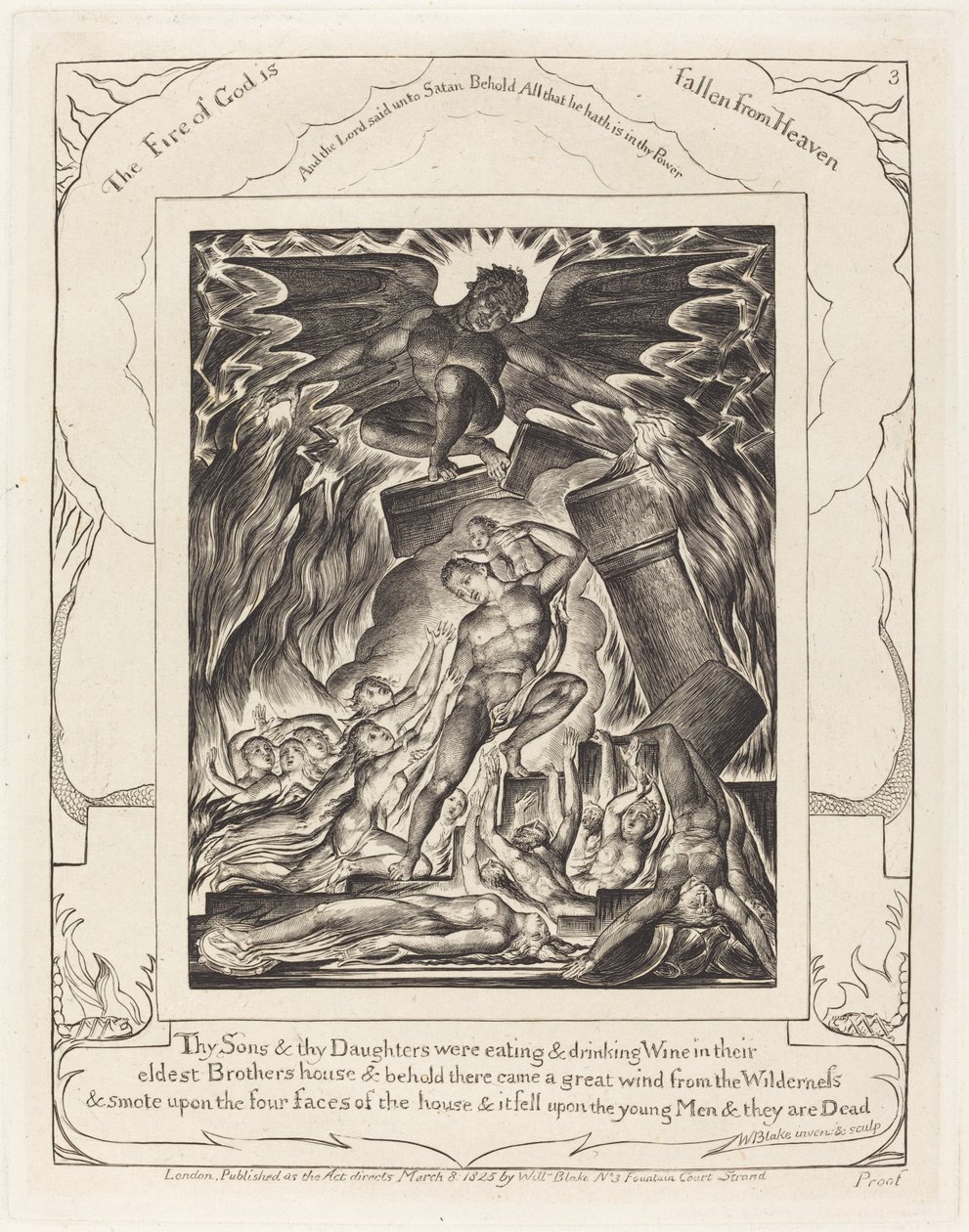 Zkáza Jobových synů od William Blake