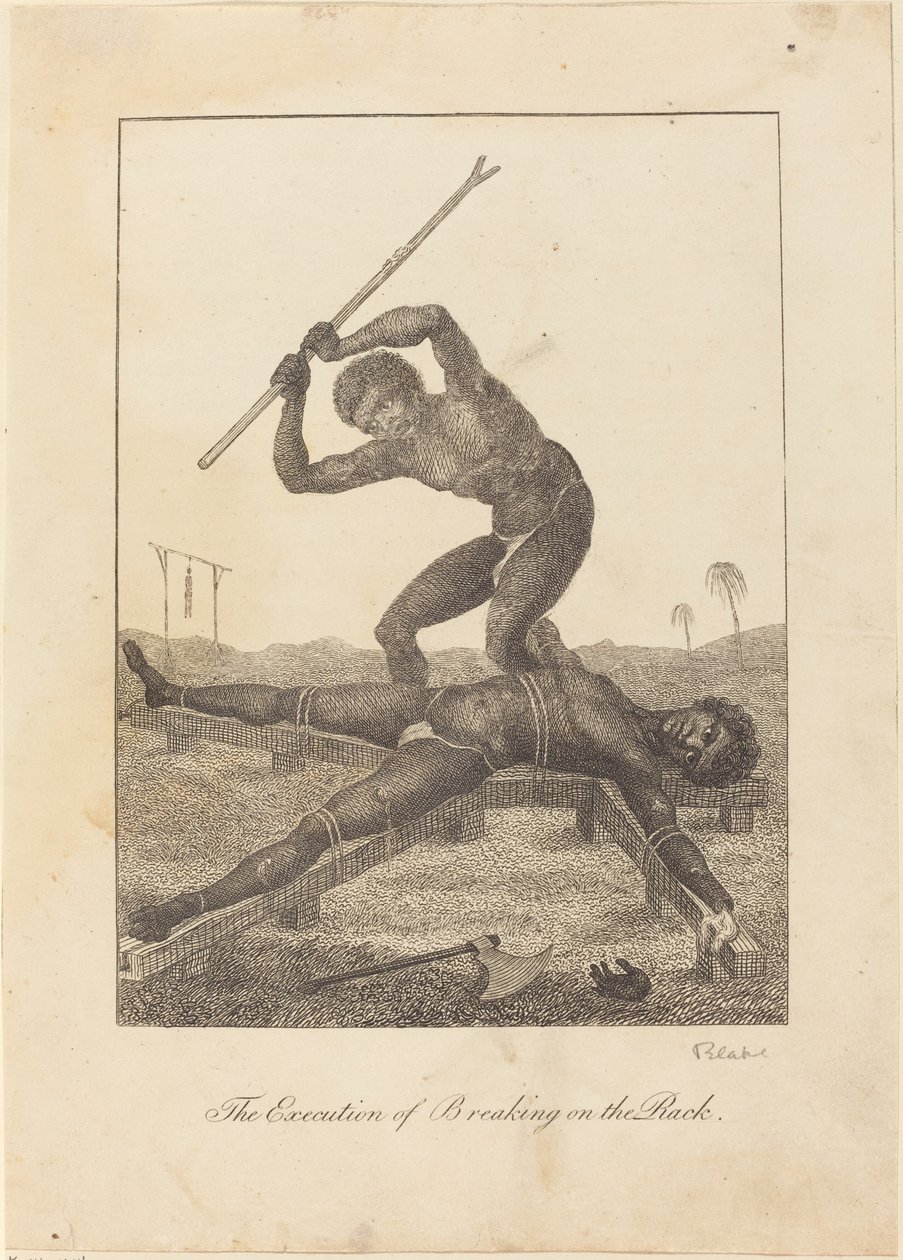 The Execution of Breaking on the Rack, 1793. od William Blake