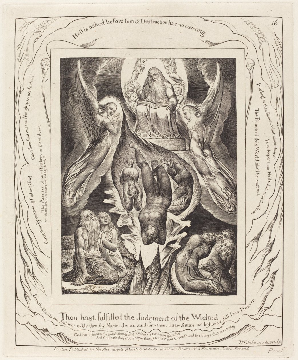 Pád Satana, 1825. od William Blake