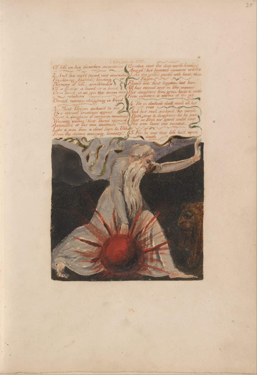 První kniha Urizena, Bentley Copy A od William Blake