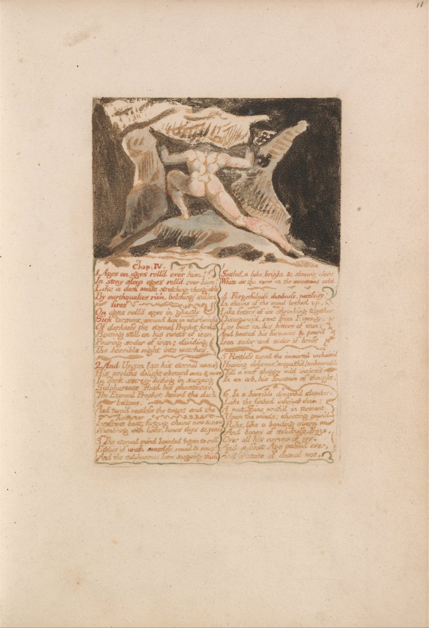 První kniha Urizena, talíř 13, kap: IV od William Blake